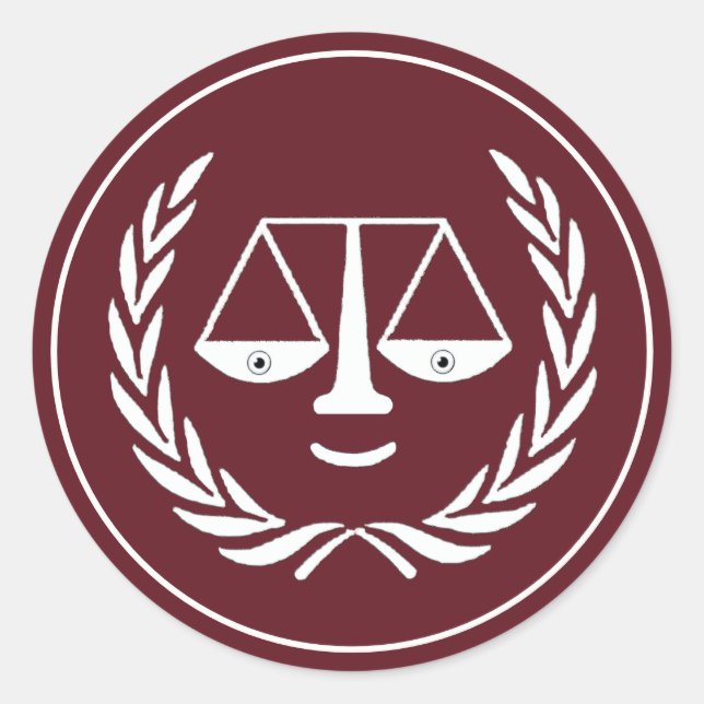 Sticker Rond Avocat diplômé des facultés de droit (Devant)