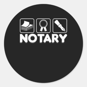 Sticker Rond Avocat du procureur du notaire Agence publique du 