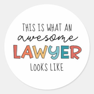 Sticker Rond Avocat Procureur Awesome Avocat Drôle