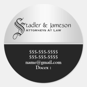 Sticker Rond Avocat professionnel moderne  Personnaliser