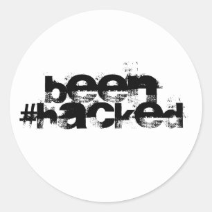 Sticker Rond Avoir été piraté