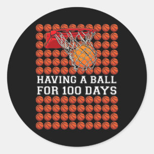 Sticker Rond Avoir Un Byll 100 Jours Bysketbyll Kids Boy Smarte