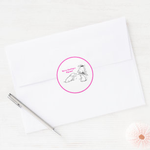 Sticker Rond Avoir un caricature de cochon amusant pour pique-n