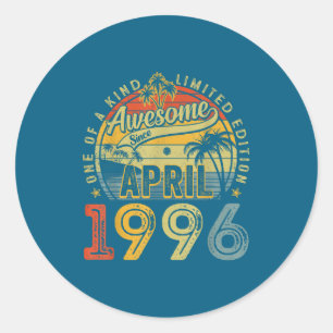 Sticker Rond Avril Incroyable de 30 Ans