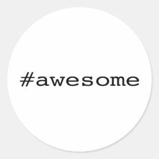 Sticker Rond Awesome (hashtag)
