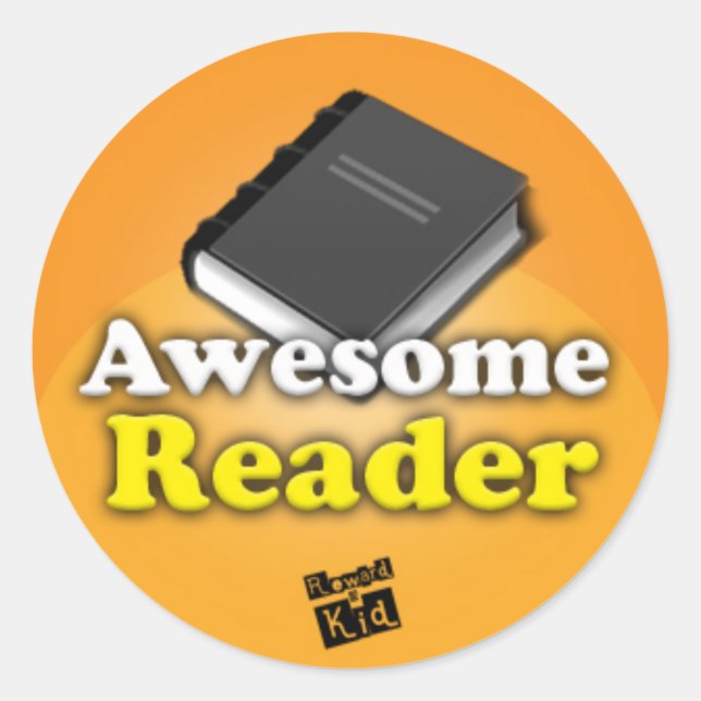 Sticker Rond Awesome Reader (ensemble de 20) (Devant)