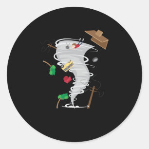 Sticker Rond Awesome Tornado & Storm Chasing