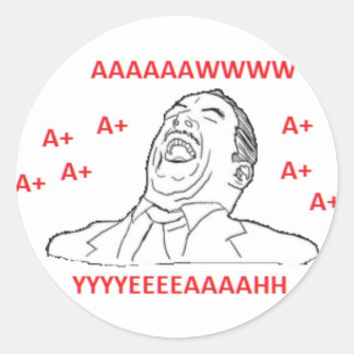 STICKER ROND AWW OUI A+