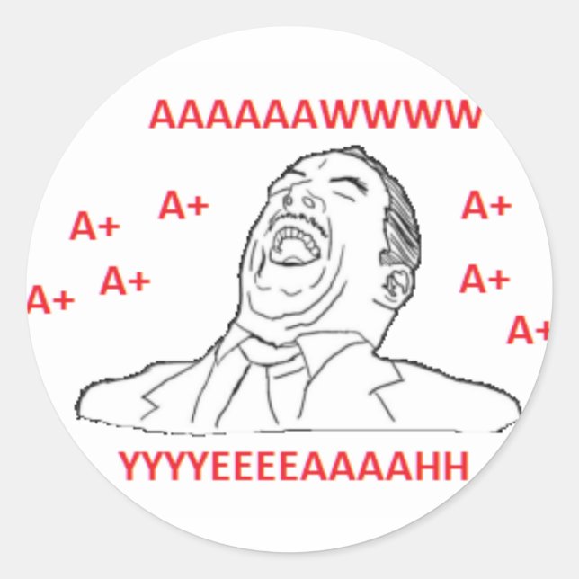 STICKER ROND AWW OUI A+ (Devant)