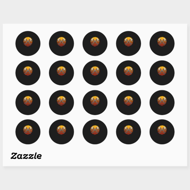 Sticker Rond Axes de projection de l'Axe et des Tomahawks (Feuille)