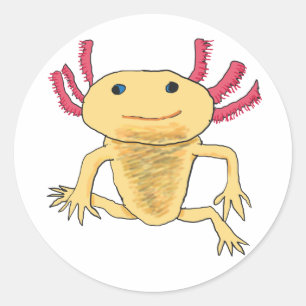 Sticker Rond Axolotl