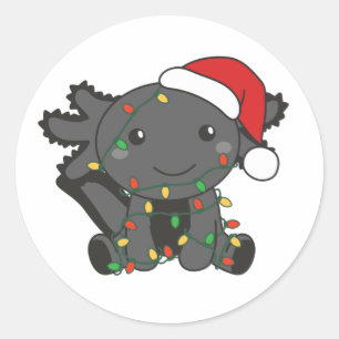 Sticker Rond Axolotl Animaux d'hiver Axolotls Classic