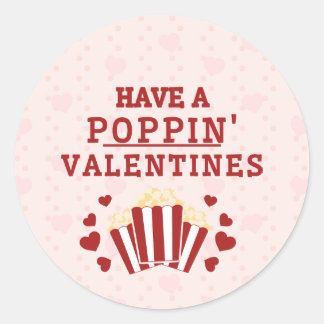 Sticker Rond Ayez un Ballotin de Valentines Poppin