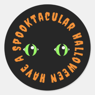 Sticker Rond Ayez un Halloween Spooktaculr Coussin Rond
