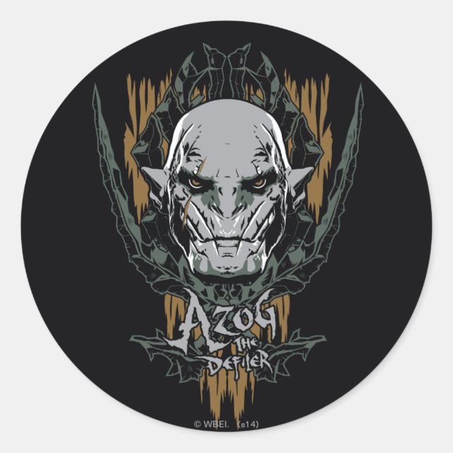 Sticker Rond Azog le pollueur (Devant)