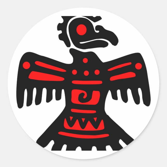 Sticker Rond Aztec Thunderbird (Devant)