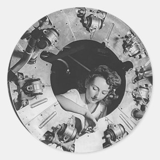 Sticker Rond B24 Mécanique pour filles à moteur