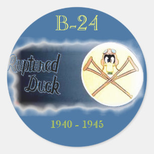 Sticker Rond B-24 LIBÉRATEUR BOMBRE LOURD - Misc. Art du nez