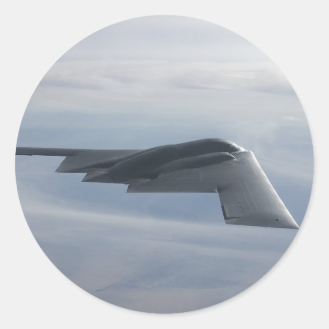 Sticker Rond B-2 Spirit - Bombe furtive (Devant)