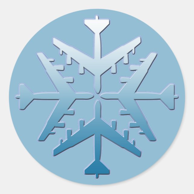 Sticker Rond B-52 Flocon de neige (Devant)
