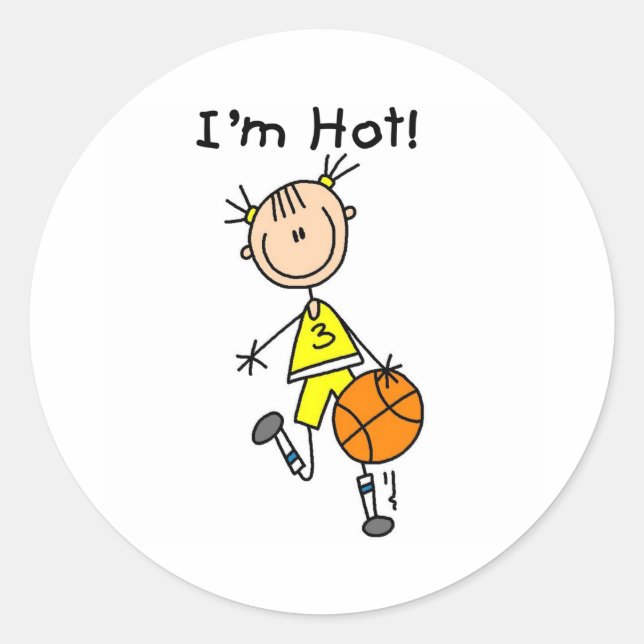 Sticker Rond B-Ball Je suis chaud (Devant)