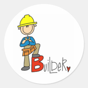 Sticker Rond B est pour Builder
