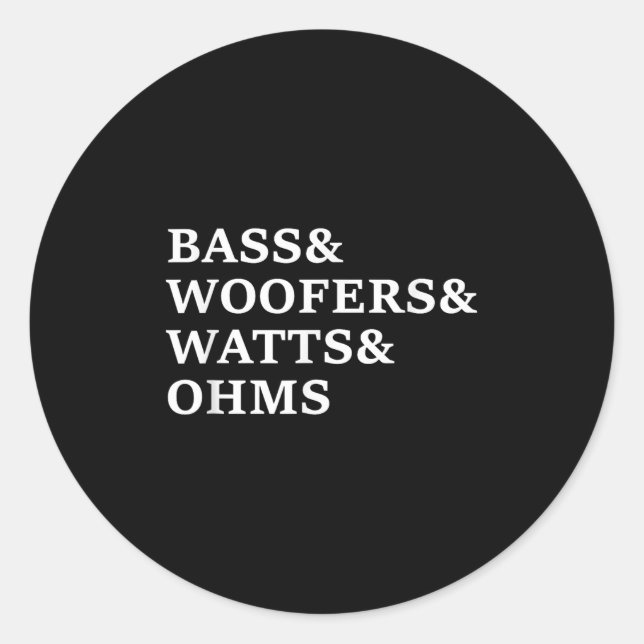 Sticker Rond B Et Les Ouvrages Voiture Audio Drôle T Chemise (Devant)