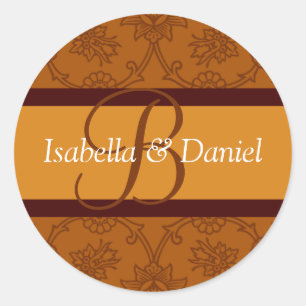 Sticker Rond B Monogrammes Pour Les Phoques D'Enveloppe