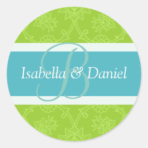 Sticker Rond B Monogrammes Pour Les Phoques D'Enveloppe