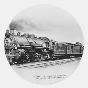 Sticker Rond B&O Locomotive en service
