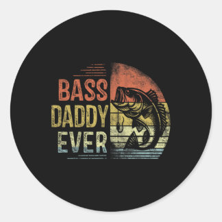 Sticker Rond B Papa Jamais Pêche Cadeaux Papa Anniversaire Vint