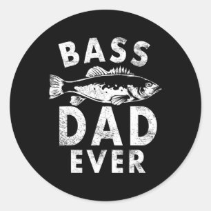 Sticker Rond B Papa Jamais Pêche Cadeaux Papa Fête des pères