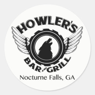 Sticker Rond B&W Decal de Howler