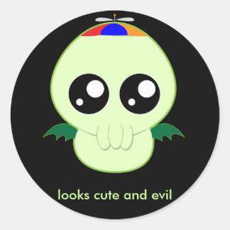Sticker Rond Baby Boy Cthulhu