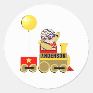Sticker Rond Baby Boy Engineer Classic Round Stick