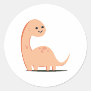 Sticker Rond Baby Dino