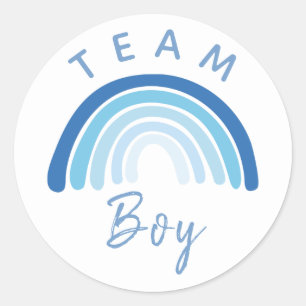 Sticker Rond Baby Genre Revey Party Team Blue Boy Rainbow