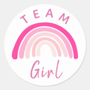 Sticker Rond Baby Genre Revey Party Team Rose Girl Rainbow Cl