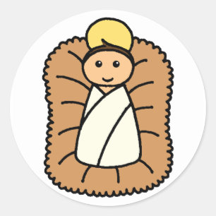 Sticker Rond Baby Jesus