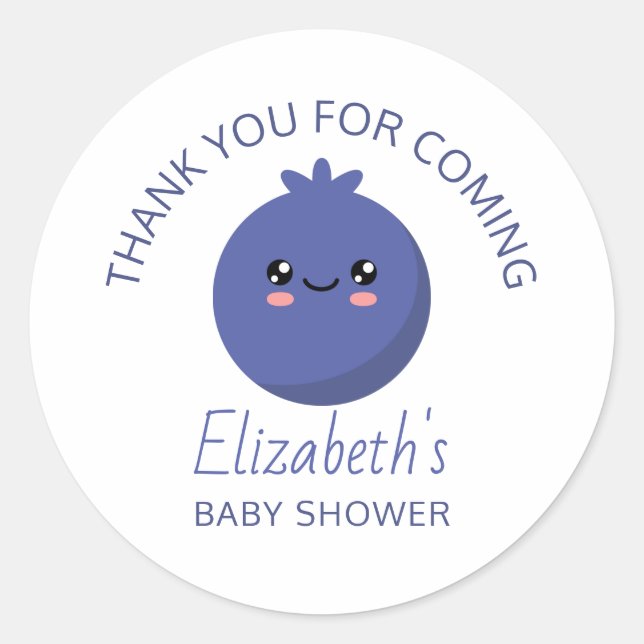 Sticker Rond Baby shower (Devant)