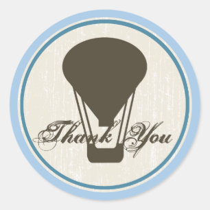 Sticker Rond Baby shower à ballon à air chaud