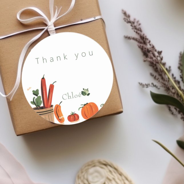 Sticker Rond Baby shower agricole (Créateur téléchargé)