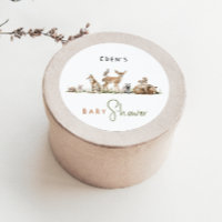 Baby shower Animaux Bois Avec Nom Favoriser