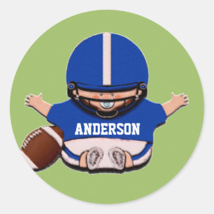 Sticker Rond Baby shower Boy Sports
