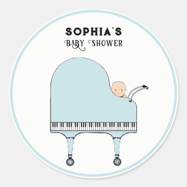 Sticker Rond Baby shower créatif (Devant)
