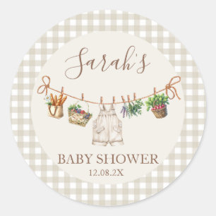 Sticker Rond Baby shower cultivé localement