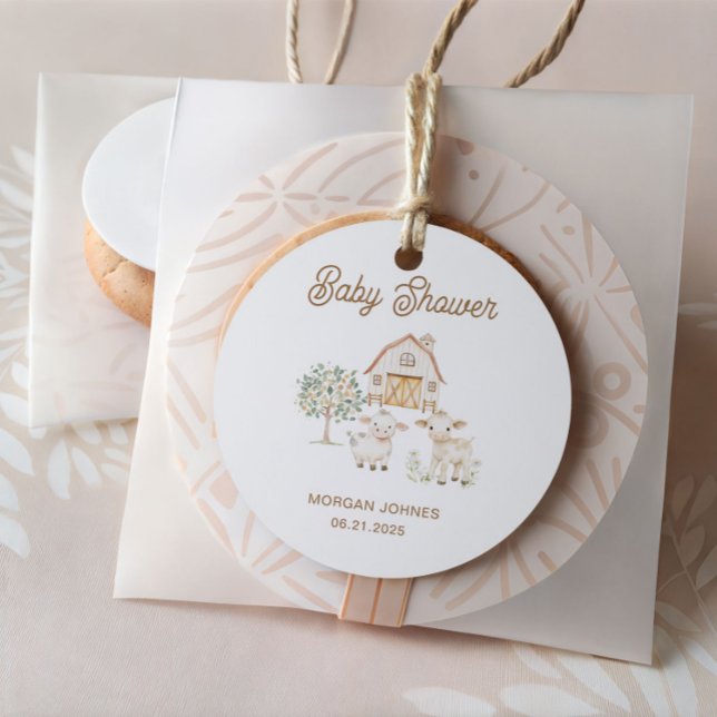 Sticker Rond Baby shower Cutie cultivé à la maison (Créateur téléchargé)