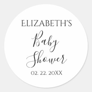 Sticker Rond Baby shower Daté personnalisé