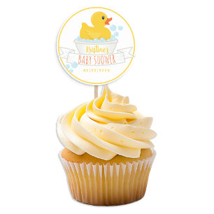Sticker Rond Baby shower de bain Bubber Duck