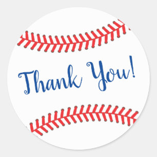 Sticker Rond Baby shower de baseball Little Slugger Classic Rou